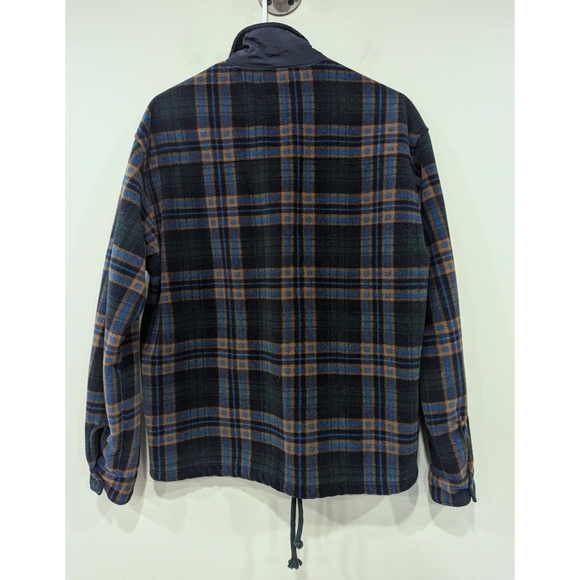 Gap Vintage Blue and Brown Plaid Flannel Half Zip Pullover Size XS - Picture 7 of 8